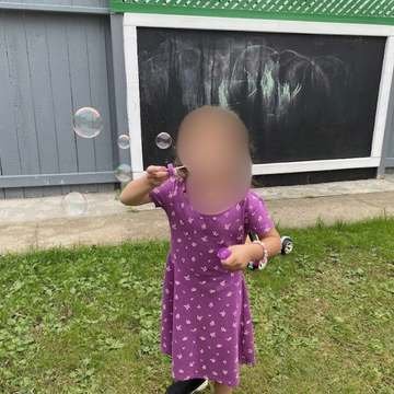 Bubbles & chalk fun